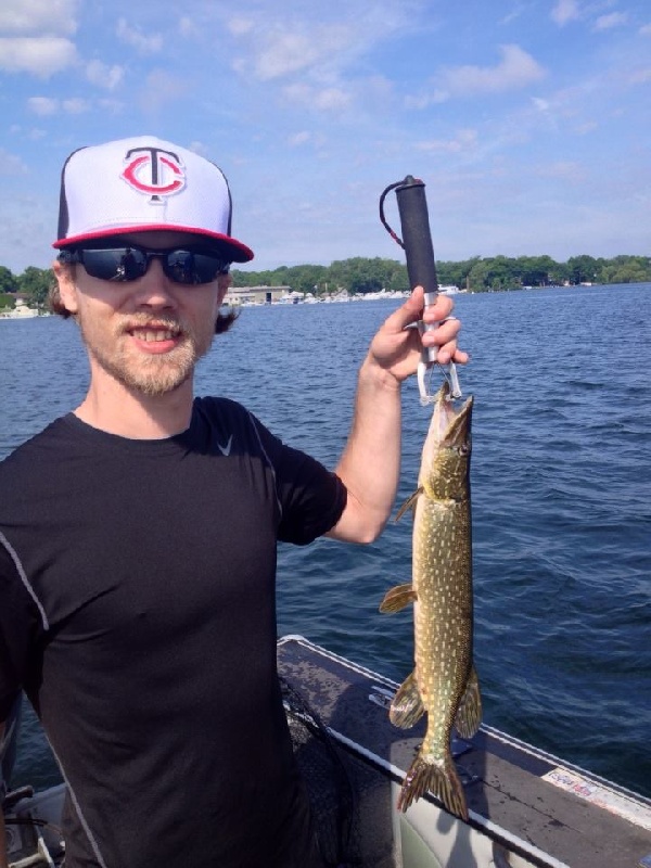 Catching Pike near Long Lake